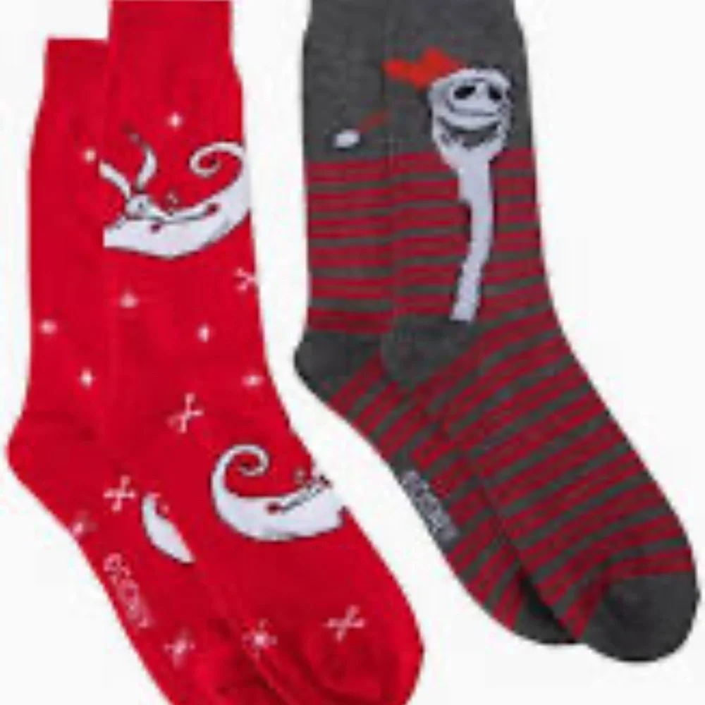 2 pair Nightmare Before Christmas Crew Sock 6-12